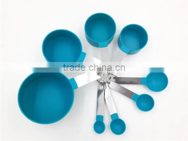 Measuring spoon and cup stainless steel handles