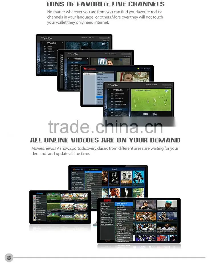 Arabic IPTV Box Ulive+ Quad Core 1GB 8GB with Kodi/Xbmc for Ulive plus