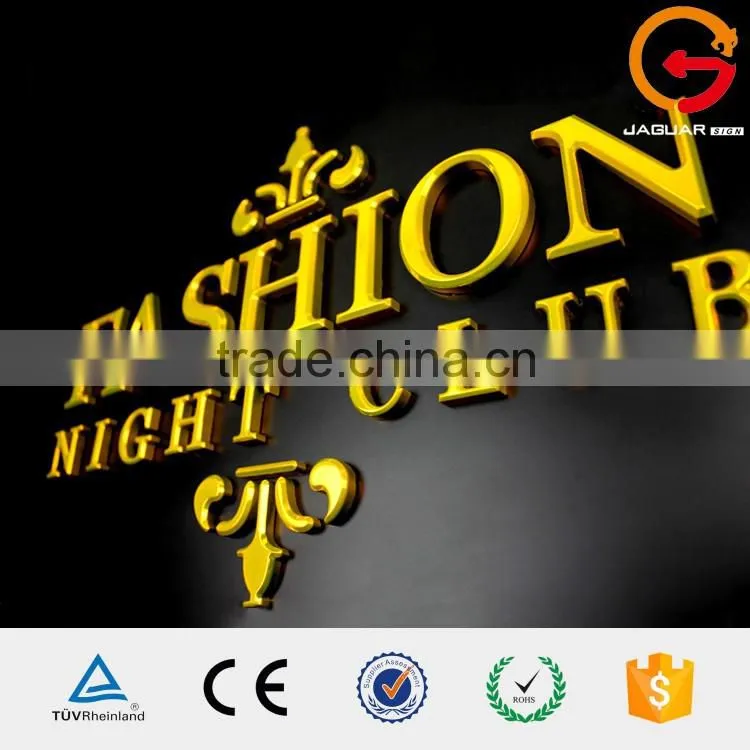 Manufacture supply custom design 3d acrylic metal letter outdoor decorative