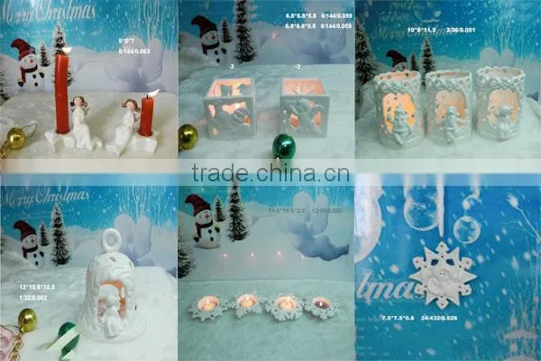 Modern home ornaments ceramic Chinese christmas decorations