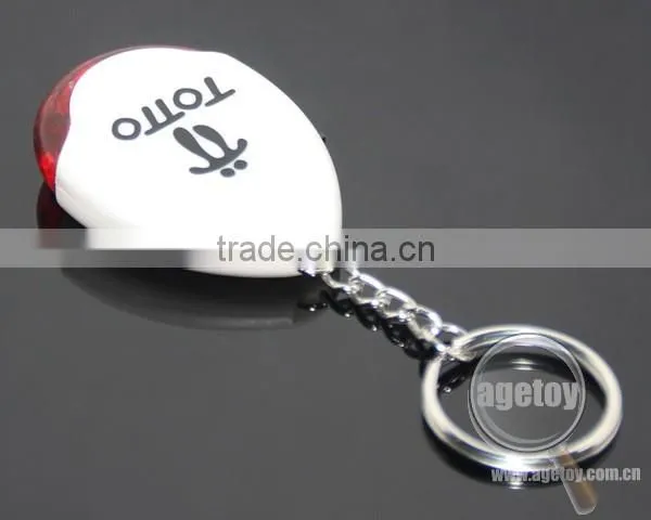 Promotional High Quality Anti-Lost Finder Sensor Alarm Whistle LED Light Electric Keychain Keyfinder