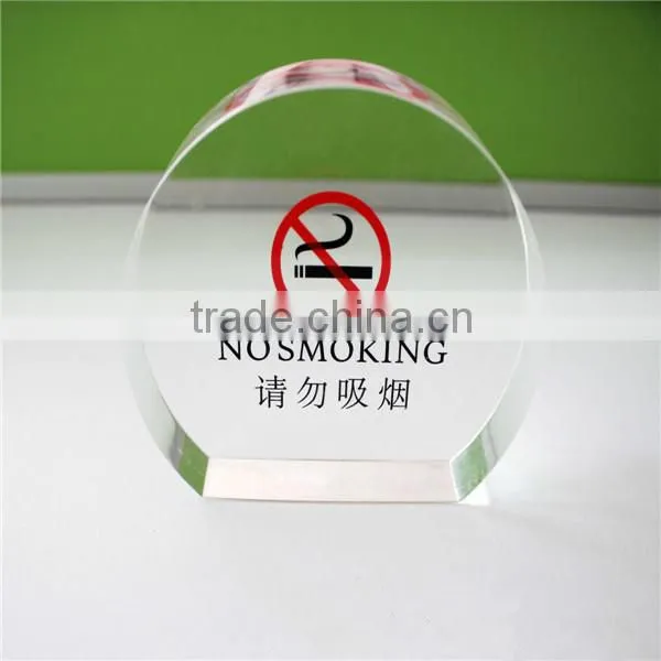 Warning no smoking sign acrylic