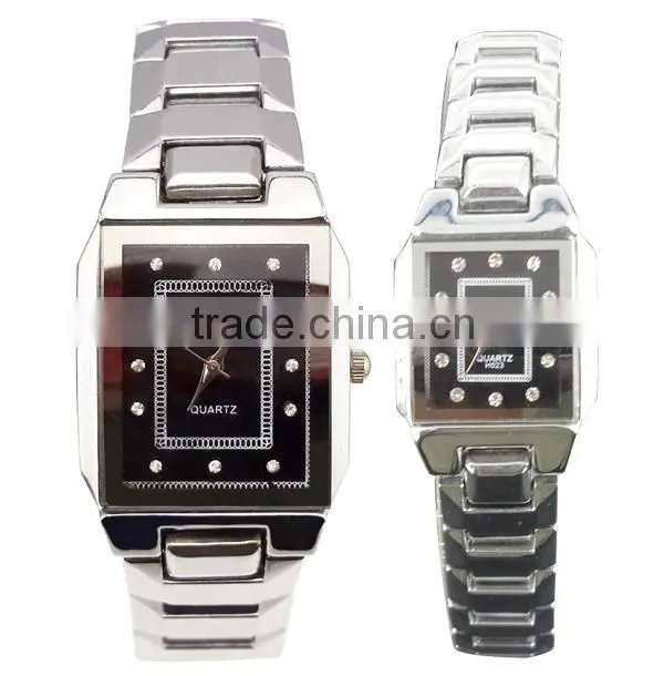 cheap promotional pair couple watches china supplier metal alloy pair wrist watches men and women made in china gift watches new