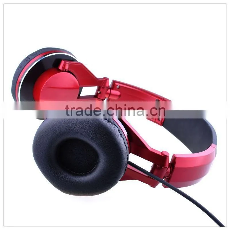 Professional DJ headset foldable headband headphone with stereo 3.5mm gold-plate jack headphones E-H009