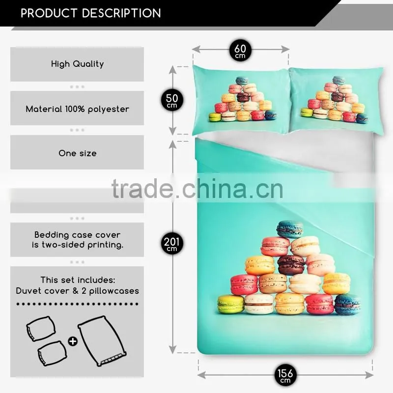 fashion color emoji 3D print bedding sets soft home textile four season collection colorful print funny animal children printing