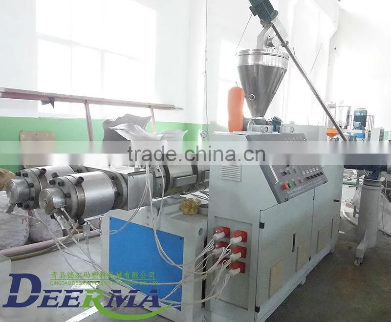SJZ65/132 PVC Twin Pipe Plastic Machine with price in stock