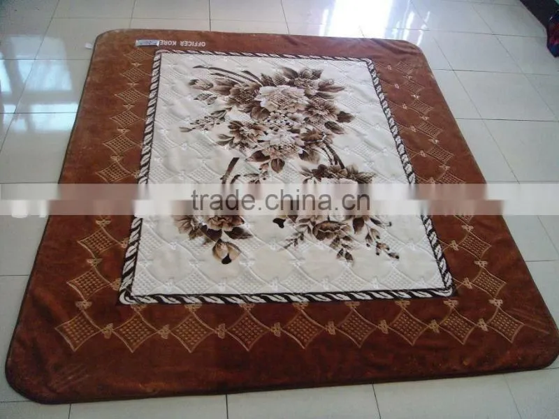 100% polyester printed and emboss blanket 3.5kg