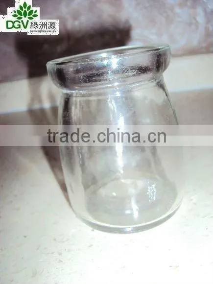 Clear transparent glass cup