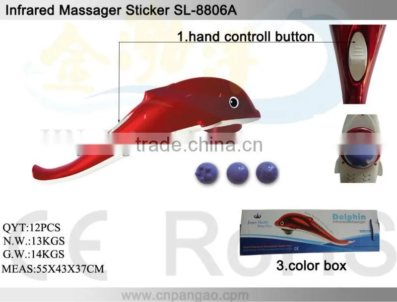 2015 Electric Vibrating Infrared Handheld Dolphin Massage Hammer