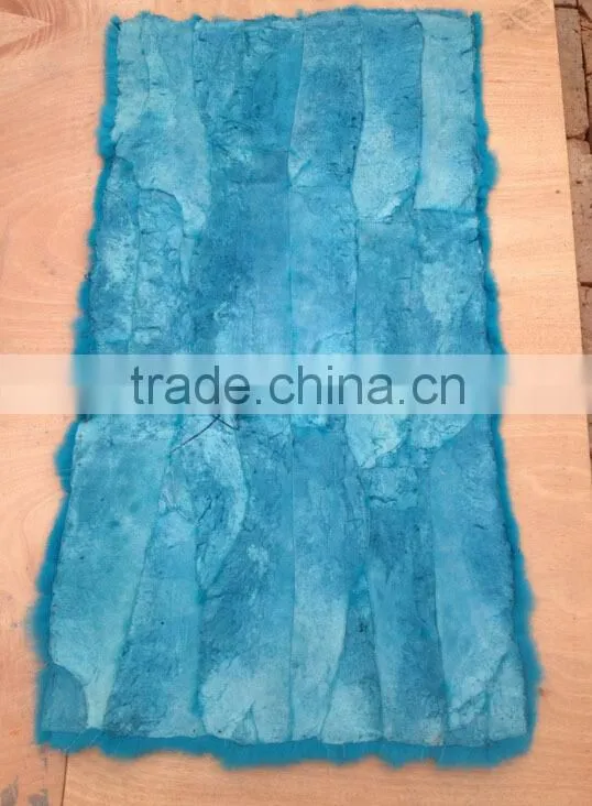 Dyed real rabbit fur plate for Garments