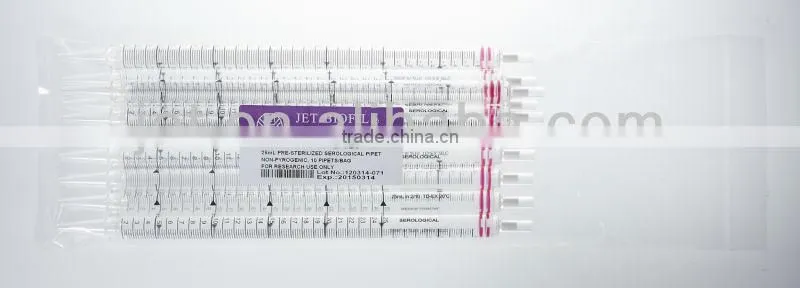 Laboratory Consumable Serological Pipets in Bulk Package