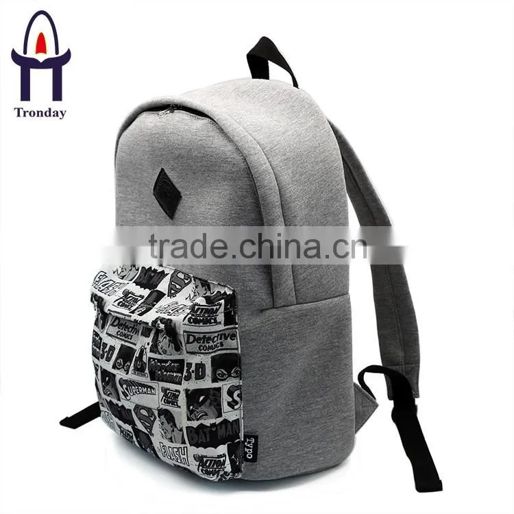 2015 New design neoprene backpack bag, leisure sports backpack