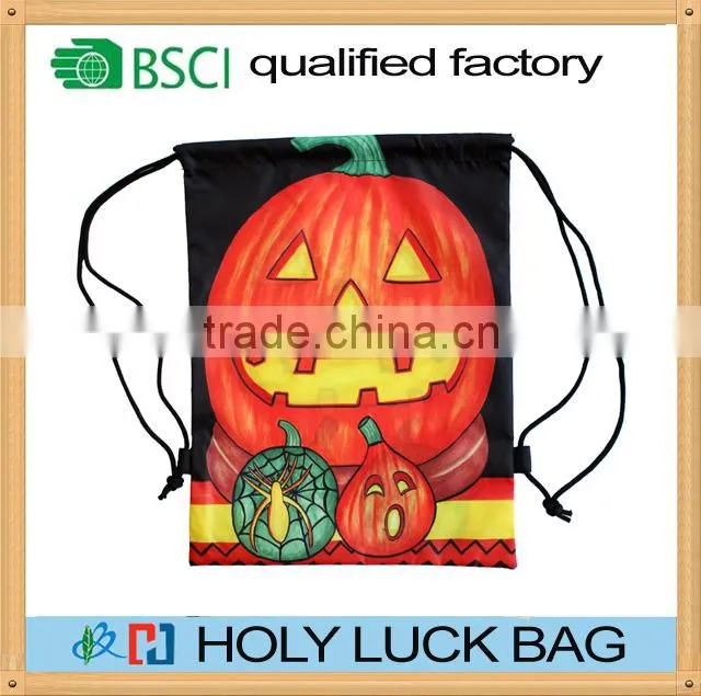 2016 christmas gift nylon polyester drawstring bag rucksack HL-PB044
