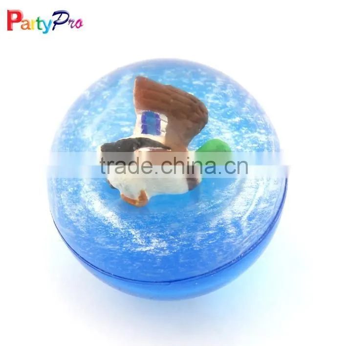 2016 china hot selling 3D figure inside rubber bouncy balls