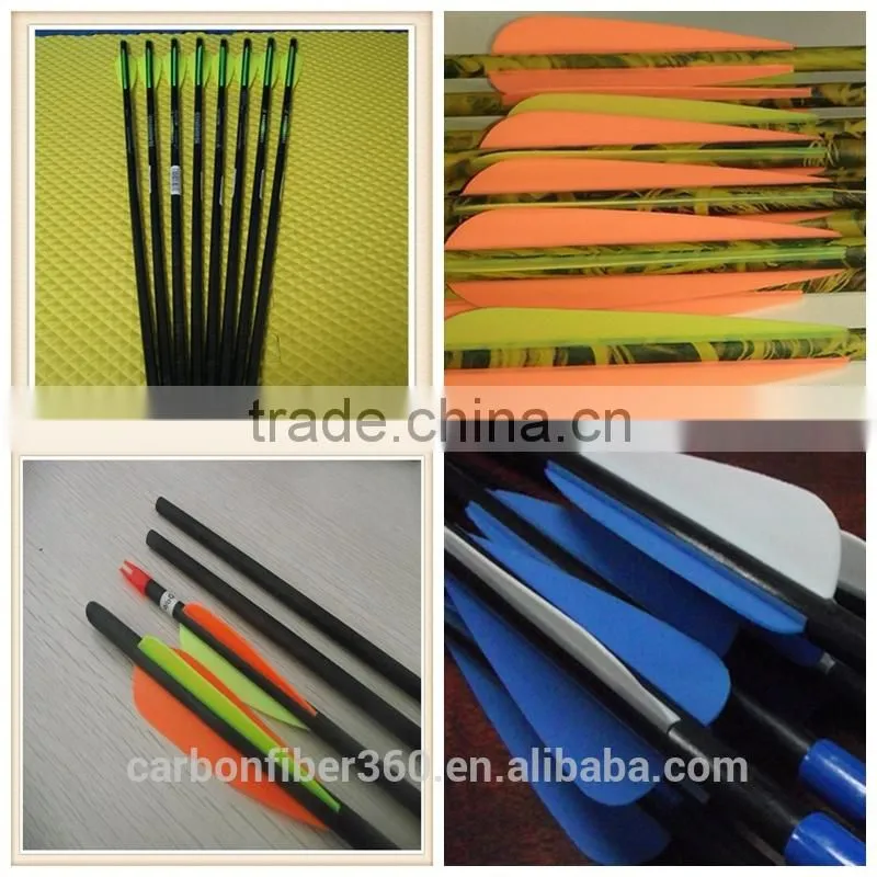 Cheap hunting carbon arrow shaft replaceable tip, archery carbon fiber arrows
