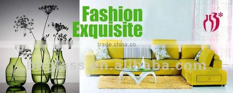 Light Green Glass Vase for House Decoration