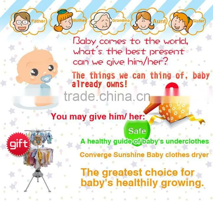 KP-90 aluminum sunshine baby clothes dryer