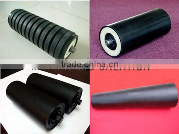 Overland trough belt conveyor roller in bulk handing system