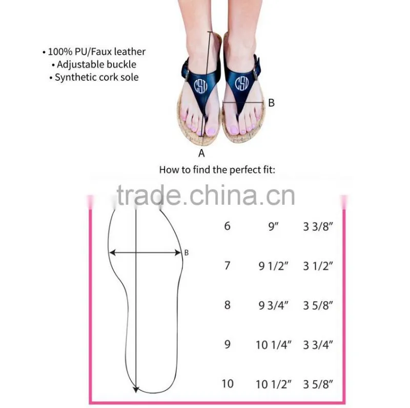 Monogrammed Sandals Personalized T Strap Shoes Womens Birkenstock Style