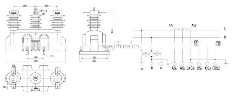 JLSZ-10W Integrated Combined Transformer Casted by Resin