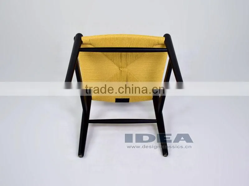 Replica Hans Wegner Y Chair - Beech Solid Wood in Black Color