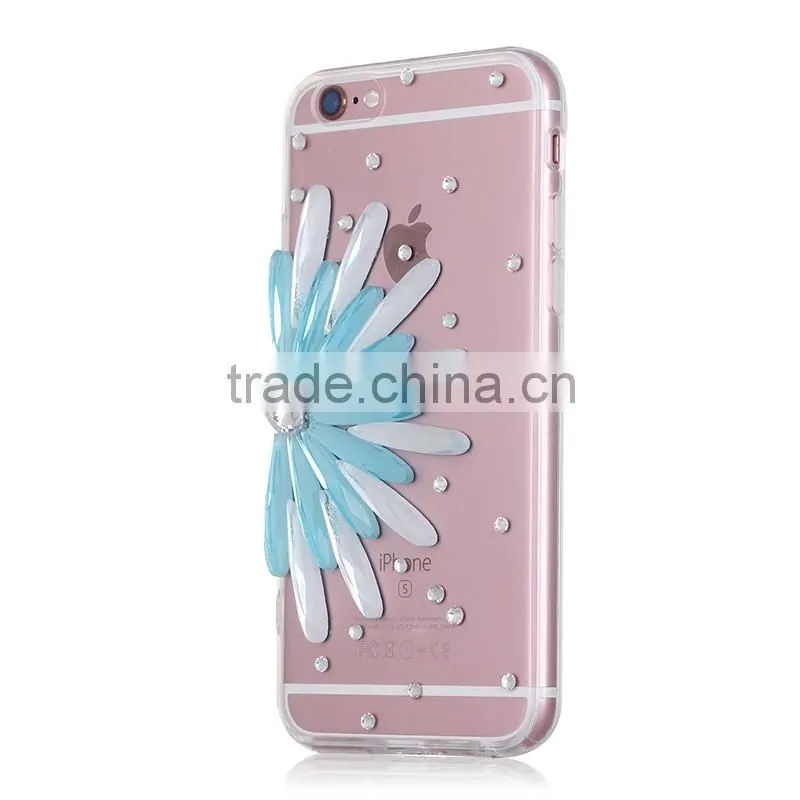 Manufacturer wholesale luxury shining diamond TPU cover mobile phone case for Iphone 6/6S