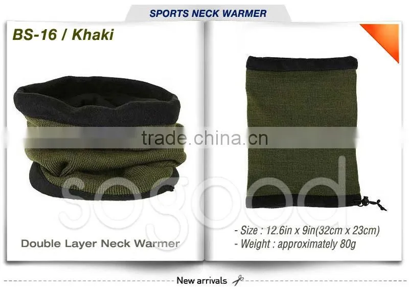 Polar Fleece & Kint Double layer Neck warmer Beanie scarf Ski Snowboard