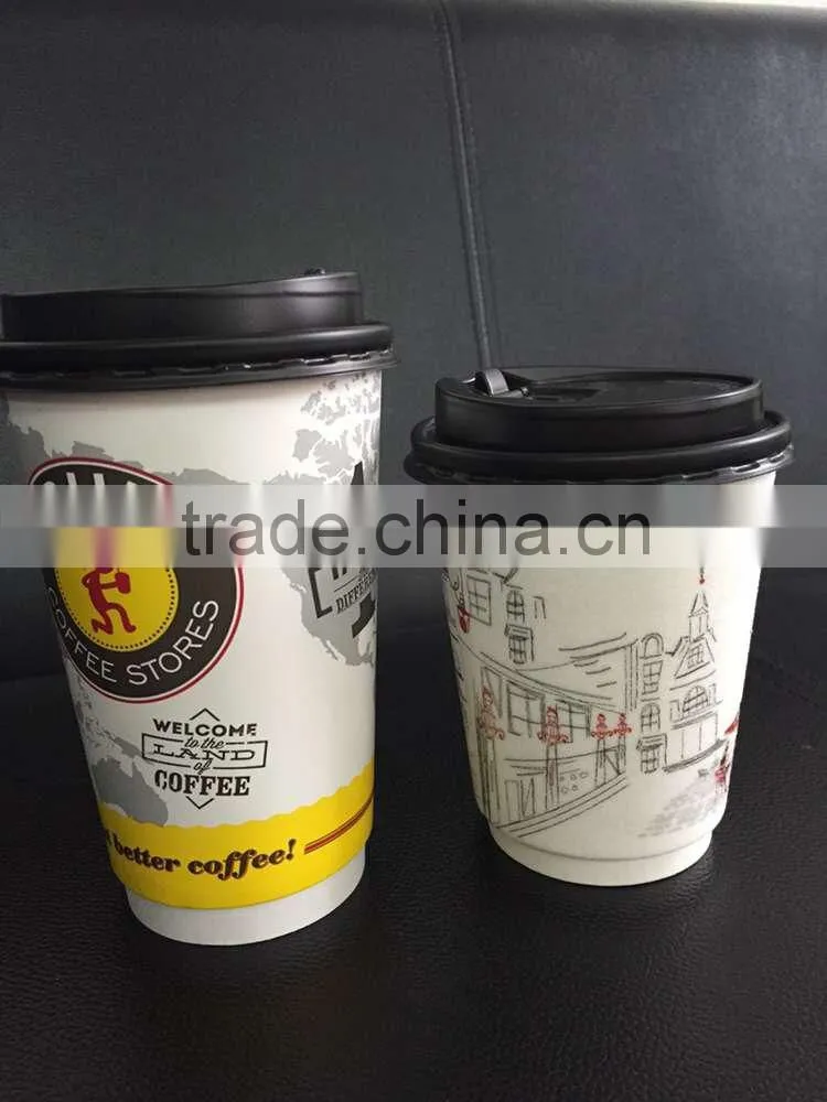 Custom Printing Disposable Coffee Paper Cup with Varied Sizes
