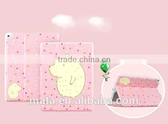Fashionable Painting Cartoon TPU Leather Case For 360 Degree Rotate For Ipad