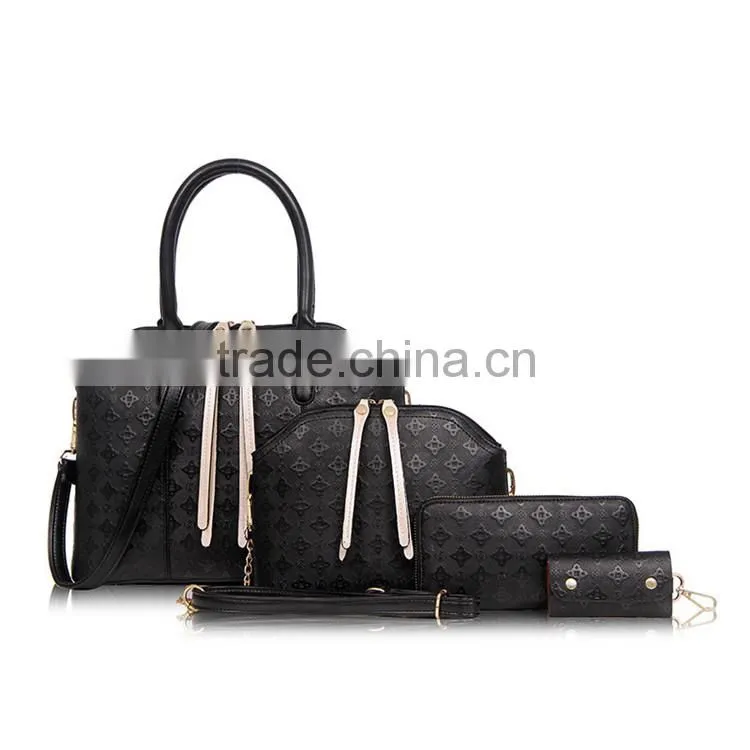 2015 New European and American fashion lady handbag 4pcs in one set shoulder bag Messenger bag woman bags handbag