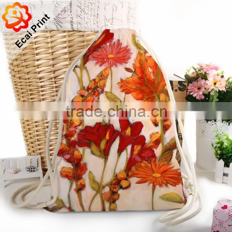 large fashionable digital printing customize drawstring bag