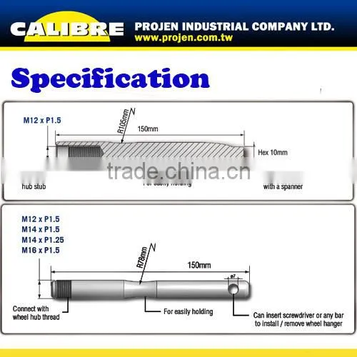 CALIBRE 2PC Wheel Hangers tyre changing tool