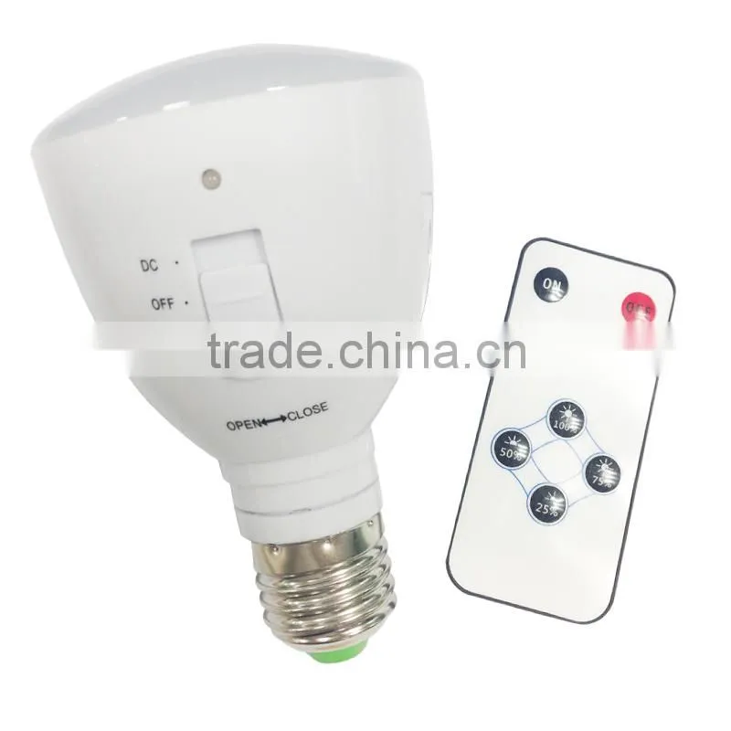 E27/B22 AC85-265V rechargeable led bulb with remote controller