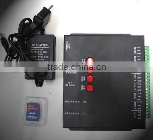 sd card pixel rgb controller t-8000 for 8192 pixels led light