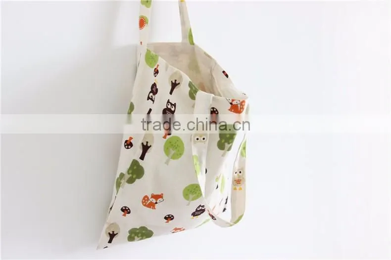 2016 new style full printing canvas shoulder bag with tote for shopping