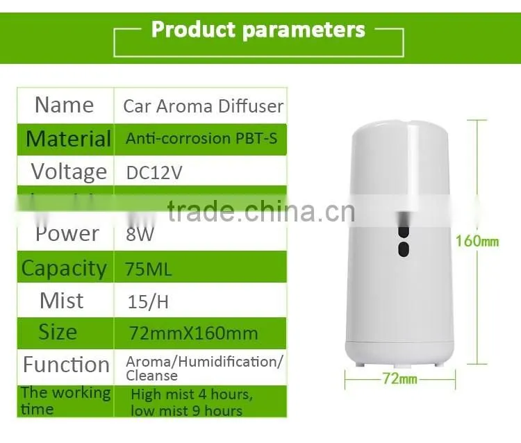 Wholesale ultrasonic car essential oil aroma diffuser car scent air humidifier