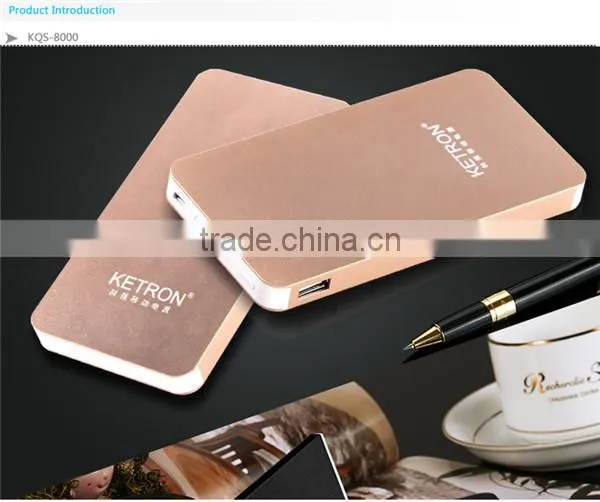 qi wireless power bank @ li-polymer 8000mah power bank