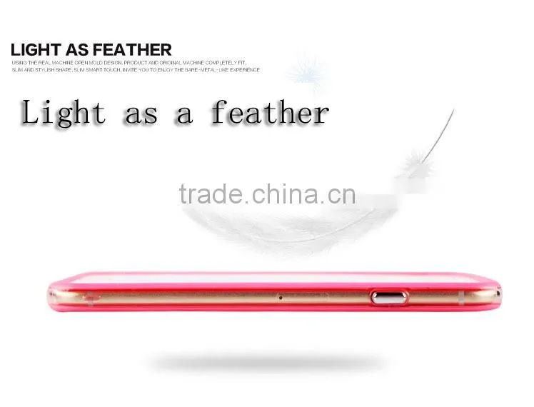 The latest for iphone6 6 plus intermediate transparent shell border protection using TPU + PC materia mobile phone for case