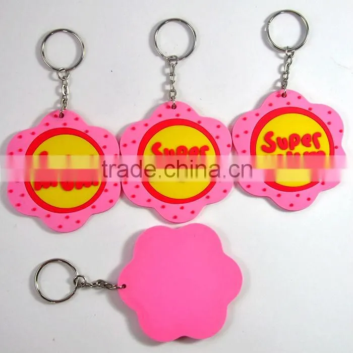 Promotion Wholesale 3d Car printed Rubber Key Ring/pvc keychain custom