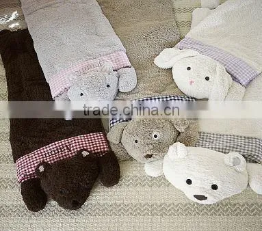 Kids sleeping bag with pillow with monkey cartoon pattern top sales in korea and Japan