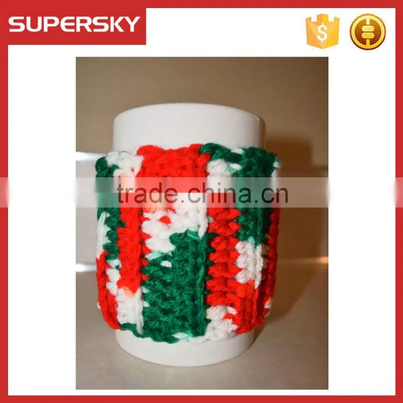 V-63 Handmade crochet cosy coffee cup mug sweater