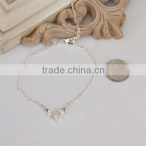 2015 Wholesale fashion jewellry 925 sterling silver chain ankle