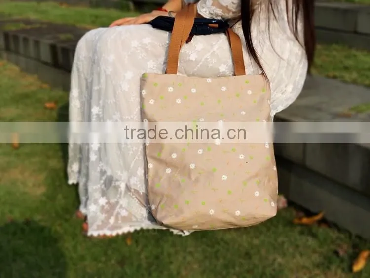 2016 hot selling beach tote bag cotton canvas beach bag