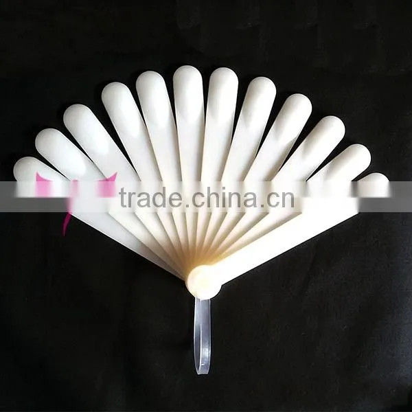Fan shape 12 colors nail polish color chart nail tips display