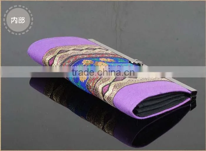 National vintage lady clutch tote hand purse girls beautiful money clip wallet