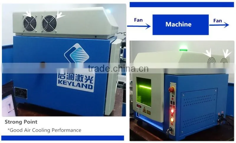 Keyland 10W 20W 30W 50W Fiber Laser Marking Machine with Protective Cover