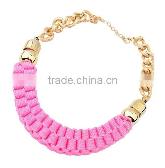 2015 factory new products handmade fabric necklace