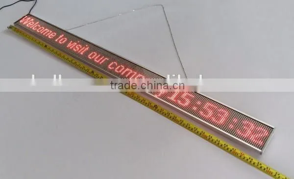 Most beautiful design silver color frame small running message text led display board