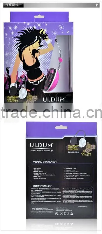 Headset factory over ear wired 3.5mm connectors stereo mp3 headphone