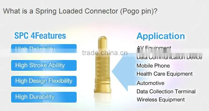 solder cup brass spring pogo pin connector